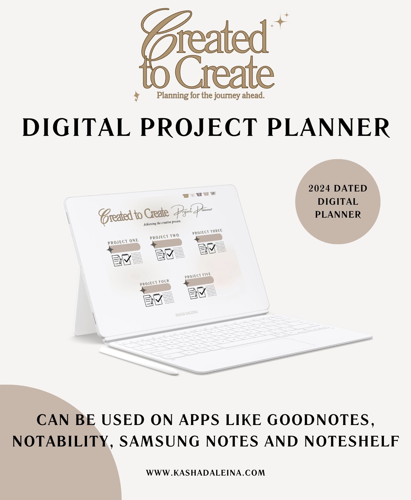 Created to Created Digital Project Planner